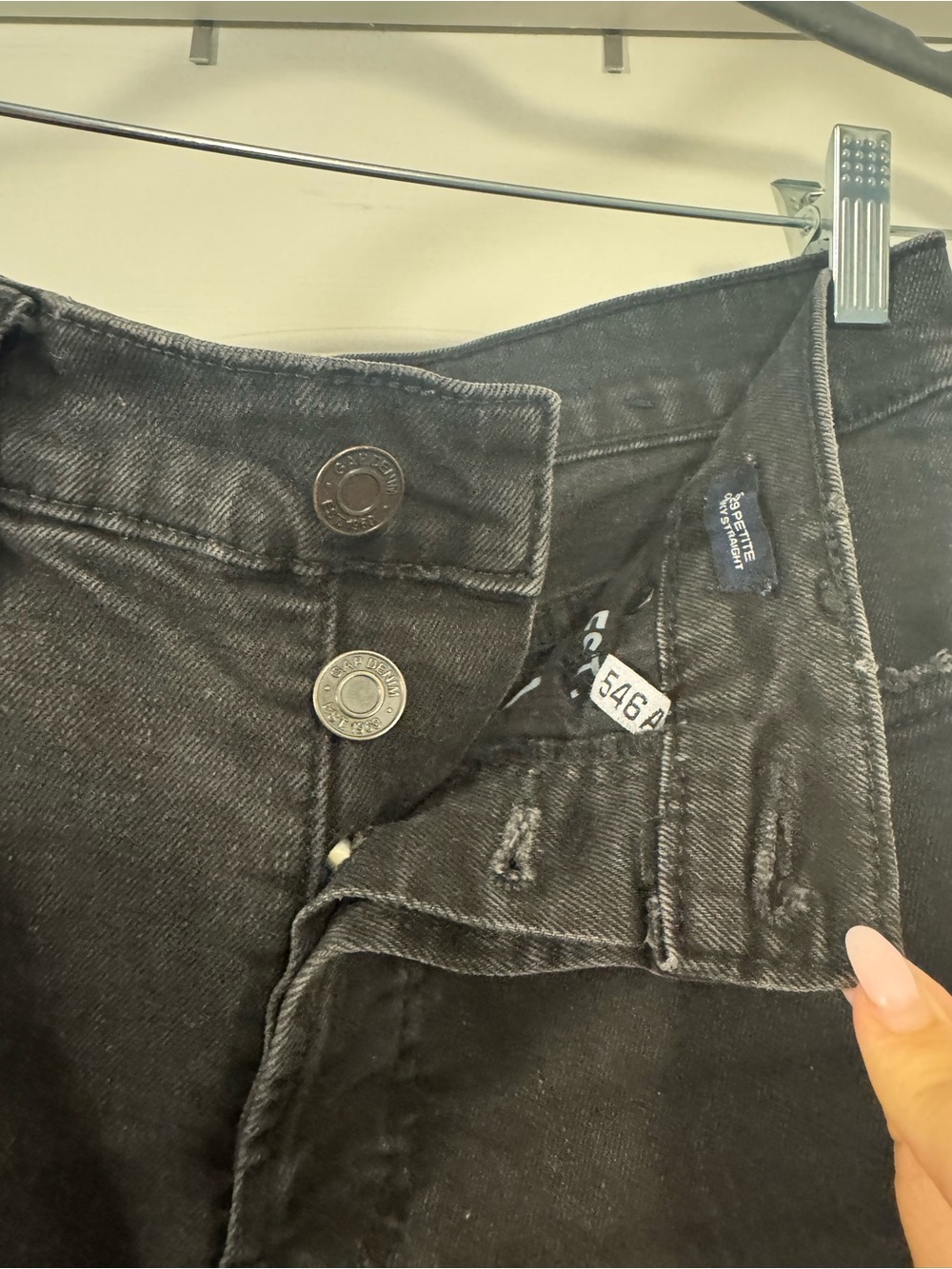 GAP Black Cropped Cheeky Straight Leg Jeans - Picture 6 of 14